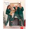 image:imageSWOMOG Family Matching Christmas Pajamas Set Holiday Sleepwear Long Sleeves Pjs for WomenCozy Xmas Pajamas Green Santa Claus Medium