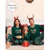 image:imageSWOMOG Family Matching Christmas Pajamas Set Holiday Sleepwear Long Sleeves Pjs for WomenCozy Xmas Pajamas Green Santa Claus Medium