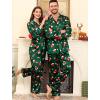 image:imageSWOMOG Family Matching Pajama Set 2Pcs Silk Satin Sleepwear Long Sleeve Button Down LoungewearChampagne