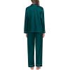 image:imageSWOMOG Family Matching Pajama Set 2Pcs Silk Satin Sleepwear Long Sleeve Button Down LoungewearDark Green