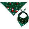 image:imageSWOMOG Family Matching Pajama Set 2Pcs Silk Satin Sleepwear Long Sleeve Button Down LoungewearGreen Christmas Santa