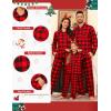 image:imageSWOMOG Family Matching Pajamas Set Button Down Sleepwear Long Sleeve Nightwear Christmas PJS Holiday PajamasRed With Black Grid