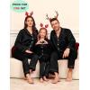 image:imageSWOMOG Family Matching Pajamas Set Satin Long Sleeve Button Down 2 PCS Pjs Pajama Top amp Pants Holiday Sleepwear SetBlack