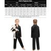 image:imageSWOMOG Family Matching Pajamas Set Silk Satin Button Down Sleepwear Long Sleeve Nightwear 2 Pcs Pj SetBlack