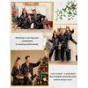 image:imageSWOMOG Family Matching Pajamas Set Silk Satin Button Down Sleepwear Long Sleeve Nightwear 2 Pcs Pj SetBlack