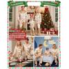 image:imageSWOMOG Family Matching Pajamas Set Silk Satin Button Down Sleepwear Long Sleeve Nightwear 2 Pcs Pj SetChampagne