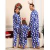 image:imageSWOMOG Family Matching Pajamas Set Silk Satin Button Down Sleepwear Long Sleeve Nightwear 2 Pcs Pj SetPolar Bear