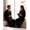 image:imageSWOMOG Family Matching Pajamas Set Silk Satin Button Down Sleepwear Long Sleeve Nightwear 2 Pcs Pj SetZ  Double Piping  Black