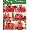 image:imageSWOMOG Family Matching Pajamas Set Silk Satin Button Down Sleepwear Long Sleeve Nightwear 2 Pcs Pj SetZ  Double Piping  Christmas Red