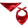 image:imageSWOMOG Family Matching Pajamas Silk Satin Long Sleeve Sleepwear Soft Button Down Loungewear 2 Pcs Pj SetRed