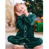 image:imageSWOMOG Family Satin Pajamas Sets Long Sleeve ButtonDown Sleepwear Silky TwoPieces Loungewear PJs SetsDark Green
