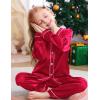 image:imageSWOMOG Family Satin Pajamas Sets Long Sleeve ButtonDown Sleepwear Silky TwoPieces Loungewear PJs SetsRed