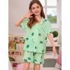 image:imageSWOMOG Girls Pajamas Button Down 2PCS Kids Pajama Set Cute Toddler Sleepwear Short Sleeve with Long PantsLight Green Avocado