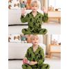image:imageSWOMOG Girls Pajamas Set Kids Button Down Cute Print Pjs Sets Pant 2 Piece Soft Long Sleeve Sleepwear LoungewearArmy Green Bigfoot
