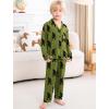 image:imageSWOMOG Girls Pajamas Set Kids Button Down Cute Print Pjs Sets Pant 2 Piece Soft Long Sleeve Sleepwear LoungewearArmy Green Bigfoot