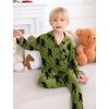 image:imageSWOMOG Girls Pajamas Set Kids Button Down Cute Print Pjs Sets Pant 2 Piece Soft Long Sleeve Sleepwear LoungewearArmy Green Bigfoot