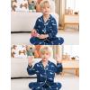 image:imageSWOMOG Girls Pajamas Set Kids Button Down Cute Print Pjs Sets Pant 2 Piece Soft Long Sleeve Sleepwear LoungewearBlue Shark