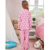 image:imageSWOMOG Girls Pajamas Set Kids Button Down Cute Print Pjs Sets Pant 2 Piece Soft Long Sleeve Sleepwear LoungewearBlush Pink Monkey