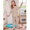 image:imageSWOMOG Girls Pajamas Set Kids Button Down Cute Print Pjs Sets Pant 2 Piece Soft Long Sleeve Sleepwear LoungewearChampagne Leopard