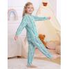 image:imageSWOMOG Girls Pajamas Set Kids Button Down Cute Print Pjs Sets Pant 2 Piece Soft Long Sleeve Sleepwear LoungewearGreen Daisy