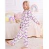 image:imageSWOMOG Girls Pajamas Set Kids Button Down Cute Print Pjs Sets Pant 2 Piece Soft Long Sleeve Sleepwear LoungewearLavender Flower