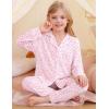 image:imageSWOMOG Girls Pajamas Set Kids Button Down Cute Print Pjs Sets Pant 2 Piece Soft Long Sleeve Sleepwear LoungewearLight Pink Leopard