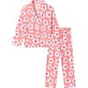 image:imageSWOMOG Girls Pajamas Set Kids Button Down Cute Print Pjs Sets Pant 2 Piece Soft Long Sleeve Sleepwear LoungewearPink Flower