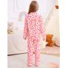 image:imageSWOMOG Girls Pajamas Set Kids Button Down Cute Print Pjs Sets Pant 2 Piece Soft Long Sleeve Sleepwear LoungewearPink Flower
