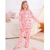 image:imageSWOMOG Girls Pajamas Set Kids Button Down Cute Print Pjs Sets Pant 2 Piece Soft Long Sleeve Sleepwear LoungewearPink Flower