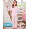 image:imageSWOMOG Girls Pajamas Set Kids Button Down Cute Print Pjs Sets Pant 2 Piece Soft Long Sleeve Sleepwear LoungewearPink Leopard