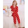 image:imageSWOMOG Girls Pajamas Set Kids Button Down Cute Print Pjs Sets Pant 2 Piece Soft Long Sleeve Sleepwear LoungewearRed Bow