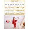 image:imageSWOMOG Girls Pajamas Set Kids Button Down Cute Print Pjs Sets Pant 2 Piece Soft Long Sleeve Sleepwear LoungewearRed Bow