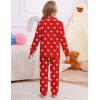 image:imageSWOMOG Girls Pajamas Set Kids Button Down Cute Print Pjs Sets Pant 2 Piece Soft Long Sleeve Sleepwear LoungewearRed Bow