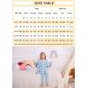 image:imageSWOMOG Girls Pajamas Set Kids Button Down Cute Print Pjs Sets Pant 2 Piece Soft Long Sleeve Sleepwear LoungewearWhite Moon