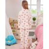 image:imageSWOMOG Girls Pajamas Set Kids Button Down Cute Print Pjs Sets Pant 2 Piece Soft Long Sleeve Sleepwear LoungewearYellow Cherry