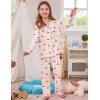 image:imageSWOMOG Girls Pajamas Set Kids Button Down Cute Print Pjs Sets Pant 2 Piece Soft Long Sleeve Sleepwear LoungewearYellow Cherry