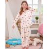 image:imageSWOMOG Girls Pajamas Set Kids Button Down Cute Print Pjs Sets Pant 2 Piece Soft Long Sleeve Sleepwear LoungewearYellow Cherry