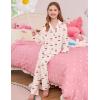 image:imageSWOMOG Girls Pajamas Set Kids Button Down Cute Print Pjs Sets Pant 2 Piece Soft Long Sleeve Sleepwear LoungewearYellow Cherry