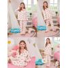 image:imageSWOMOG Girls Pajamas Set Kids Button Down Cute Print Pjs Sets Pant 2 Piece Soft Long Sleeve Sleepwear LoungewearYellow Cherry
