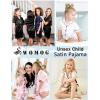 image:imageSWOMOG Girls Pajamas Silk Satin Pajama Set Short Sleeve Button Down Sleepwear Soft Cute PJs with Ruffle Shorts LoungewearLight Pink