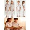 image:imageSWOMOG Kids Pajamas Sets 3PCS Short Sleeve Long Pants with Shorts Girls Boys Button Down PJS Cute Loungewear for 4T15YearsLetter