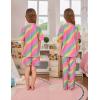 image:imageSWOMOG Kids Pajamas Sets 3PCS Short Sleeve Long Pants with Shorts Girls Boys Button Down PJS Cute Loungewear for 4T15YearsRainbow