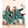 image:imageSWOMOG Matching Family Christmas Pajamas Set Long Sleeve Festival Party Pj Set ButtonDown Sleepwear Soft NightwearGreen Christmas