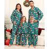 image:imageSWOMOG Matching Family Christmas Pajamas Set Long Sleeve Festival Party Pj Set ButtonDown Sleepwear Soft NightwearGreen Christmas