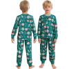 image:imageSWOMOG Matching Family Christmas Pajamas Set Long Sleeve Festival Party Pj Set ButtonDown Sleepwear Soft NightwearGreen Christmas