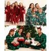 image:imageSWOMOG Matching Family Christmas Pajamas Set Long Sleeve Festival Party Pj Set ButtonDown Sleepwear Soft NightwearGreen Plaid