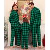 image:imageSWOMOG Matching Family Christmas Pajamas Set Long Sleeve Festival Party Pj Set ButtonDown Sleepwear Soft NightwearGreen Plaid