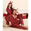 image:imageSWOMOG Matching Family Christmas Pajamas Set Long Sleeve Festival Party Pj Set ButtonDown Sleepwear Soft NightwearRed Christmas