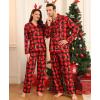 image:imageSWOMOG Matching Family Christmas Pajamas Set Long Sleeve Festival Party Pj Set ButtonDown Sleepwear Soft NightwearRed Christmas