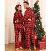 image:imageSWOMOG Matching Family Christmas Pajamas Set Long Sleeve Festival Party Pj Set ButtonDown Sleepwear Soft NightwearRed Christmas